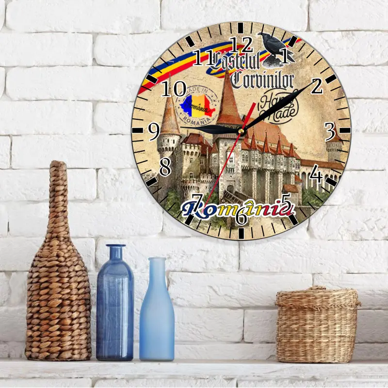 Castelul corvinilor hunedoara, ceas lemn de perete, model 42